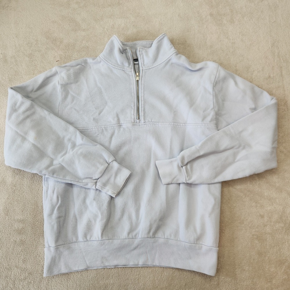 Brandy‎ Melville Powder Blue Quarter Zip Sweatshirt One Size Oversized Y2K Top
